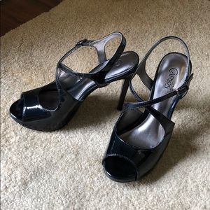 Black heeled sandals